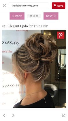 Fine Hair Updo, Chignon Simple, Messy Updo, Elegant Updo, Messy Bun, Bridesmaid Hair, Prom Hair, Hair Updos, Bun Hairstyles