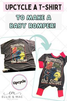 an upcycle t - shirt to make a baby romper