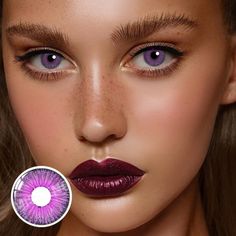 Emily Seraphim, Braces Colors Combinations, Hippie Makeup, Costume Contact Lenses, Purple Contacts, Change Your Eye Color, Natural Color Contacts, Health Aesthetic, Soft Contact Lenses