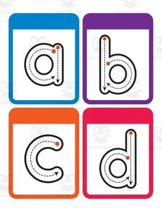 the letter d is shown in four different colors