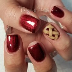 Tree Thanksgiving, Food Nail Art, Fall Thanksgiving Nails, Food Nails, Pointy Nails