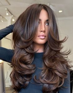 Newest Haircuts for Women that Are High on Trend Now Layered Thick Hair, Hairstyles For Layered Hair, Long Layered Haircuts, Long Layered Hair, Haircuts For Long Hair, American Beauty, Long Hair Cuts, Layered Haircuts