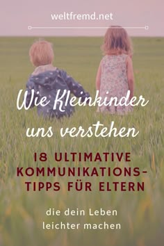 two children sitting in the grass with text overlay that reads we klininderr un