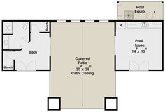 the floor plan for a house with two bathrooms