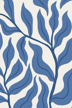 a blue and white wallpaper with wavy lines