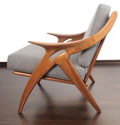 a chair that is sitting on top of a wooden floor