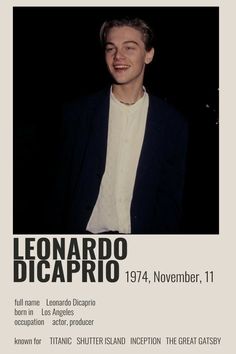 the poster for leonardo dicaprio's concert in los angeles, november 11