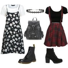 @GoldenGlitz28 Street Style Jeans, Outfits Skirts, Look Grunge, Goth Outfit, Grunge Boy, 90s Fashion Grunge, Checkered Skirt, Look Retro, Boy Aesthetic