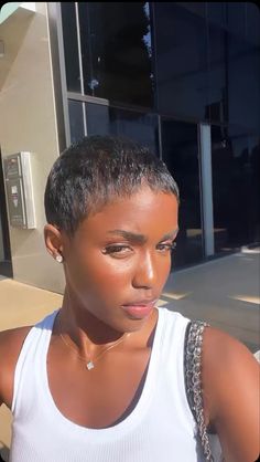 Faded Pixie Haircut Black Women, Brown Short Hair Black Women, Super Short Hair Black Women, Relaxed Short Hairstyles For Black Women, Short Fade Haircut For Women, Nia Long Hair, Buzz Cut Black Women, Finger Waves Short Hair, Short Relaxed Hairstyles