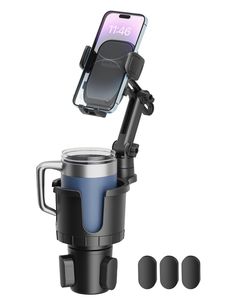 an image of a cell phone holder attached to a coffee cup