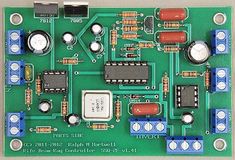 an electronic board with many components on it