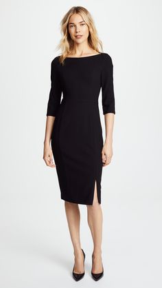 Sheath Dresses Work, Black Work Dresses, Different Types Of Dresses, Black Halo Dress, Wear To Work Dress, Amal Clooney, Black Dress Outfits, Black Sheath Dress, Black Women Fashion