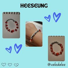 ENHYPEN Heeseung fanmade photocard with bracelet (individual member listing)

☆ bracelet made with clear stretchy string and pony beads 

• bracelet: HEESEUNG 

#enhypen #heeseung #leeheeseung #engene #kpop Pony Beads Bracelet, Pony Bead Bracelets, Pony Beads, Beads Bracelet, Bracelet Making, Beaded Bracelets, Bracelet, Beads