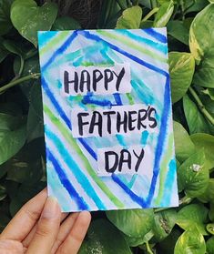 Father's day card idea Card Watercolor, Watercolor Card, Father's Day Card, Cards Ideas, Card Handmade, Happy Father's Day, Card Gift, Watercolor Cards, Gift For Dad