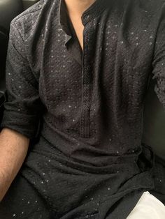 Types Of Kurta For Men, Eid Pose Ideas Men, Desi Men Fashion, Boys In Black Kurta, Men In Traditional Aesthetic, Black Kurta Men Aesthetic, Desi Boys Aesthetic Kurta, Black Kurta For Boys, Desi Boy Aesthetic Kurta