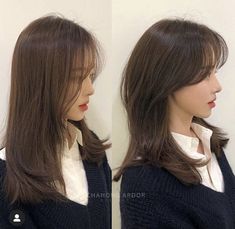 Layered Lob Side Part, Short Hairstyles Asian, Blonde Hair Korean, Hairstyles Asian, Haircuts For Medium Length Hair, Hair Style Korea, Bella Hair, Beautiful Haircuts