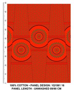 an orange and red pattern with circles on it