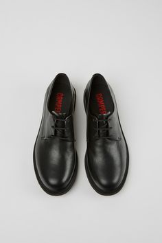 Neuman by Camper Modern Plain Toe Lace-up Shoes With Stitched Sole, Casual Leather Shoes With Lug Sole For Derby, Casual Leather Shoes With Lug Sole, Modern Lace-up Shoes With Leather Footbed And Round Toe, Brown Formal Shoes, Black Formal Shoes, Womens Black Ankle Boots, Camper Shoes, Black Leather Sneakers