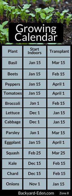 the growing calendar is shown with plants and flowers in it's garden bedding