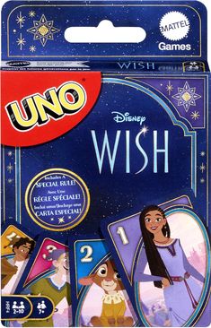 uno disney princess card game with the character's name and numbers on it, including two