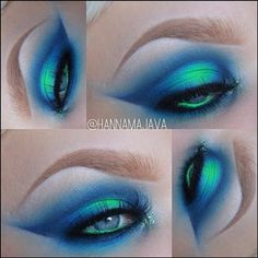 Green Eye Makeup, Sugarpill Cosmetics, Carnival Makeup, Eye Makeup Looks, Green Eye