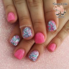 Kid Gel Nails Ideas, Finger Nails, Blue Nail, Shellac Nails