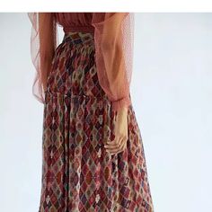 Questions? Leave A Comment Below! Multicolor Flared Maxi Skirt For Fall, Multicolor Skirt With Elastic Waistband For Fall, Fall Multicolor Skirt With Elastic Waistband, Multicolor Fall Skirt, Fall Multicolor Skirt, Multicolor Pleated Skirt For Fall, Fall Multicolor Pleated Skirt, Elegant Multicolor Fall Skirt, High Waist Multicolor Maxi Skirt