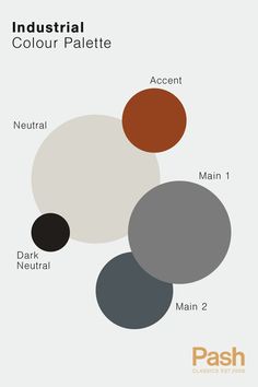 Industrial interior colour palette. Industrial Color Palette, Industrial Home Design, Orange Color Palettes, Interior Color Schemes, House Color Palettes, Interior Design Color, Industrial Interior Design, Grey Color Palette, Office Colors