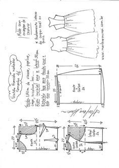 an old paper drawing shows the details of dresses and shoes for children to wear on their own feet