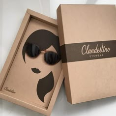 Sunglasses Website Design, Sunglasses Packaging Design, Packaging Diy Box, Custom Packaging Ideas, Glasses Packaging, Eyewear Packaging, Optician Marketing, Glasses Sketch