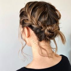 Prom Hair Inspo, Curly Prom Hair, Lazy Hairstyles, Short Hair Bun, A Messy Bun, Braided Prom Hair, Loose Braids, Hair Aesthetic