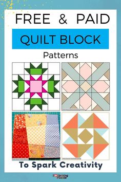 free and paid quilt block patterns to spark creativity