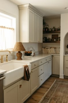 the kitchen is clean and ready for us to use in its new owner's home