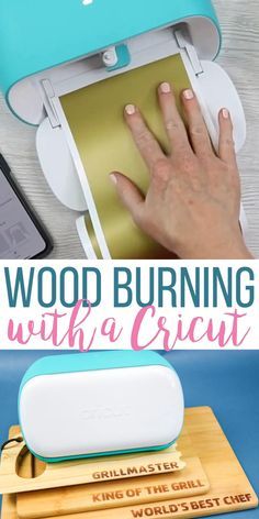 wood burning with a cricut project