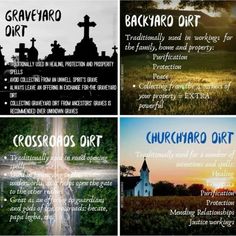 Graveyard Dirt Witchcraft, Graveyard Dirt Uses Witchcraft, Witch Ingredients, Witchcraft Knowledge, Satanic Bible, Banishing Spells, Pagan Inspiration, Magical Ingredients, Witchcraft 101