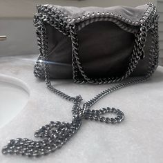 In Perfect Condition. I Bought From Neiman Marcus Three Years Ago, But I Only Used It Two Times. I Can Show You Email Receipt If Needed. Includes Dustbag Gray Evening Shoulder Bag, Falabella Bag, Stella Mccartney Falabella, Bago, Stella Mccartney, Neiman Marcus, Limited Time, Dust Bag, Bag Lady