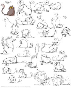 an image of cartoon animals in various poses