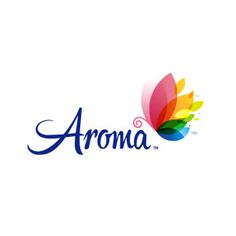 an image of the logo for aroma, which is used to promote and promote products