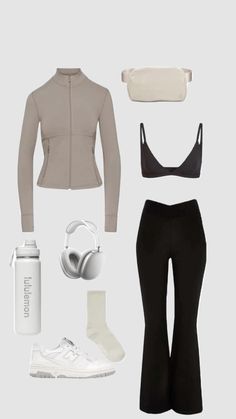 Gym Girlies Outfit, Gym Headphones Outfit, Sporty Girly Outfits, Gym Glamour Outfit, It Girl Gym Outfits, Gym Outfit Winter Workout Clothing, Gym Girlies Aesthetic Outfits, Girly Sporty Outfits, Gym Wishlist