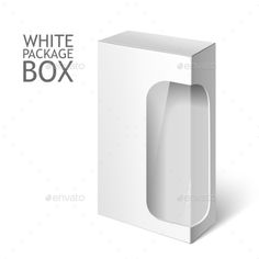 an open white package box on a white background - miscellaneous objects / objects 3d renderings