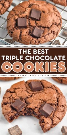 Treat yourself to THE BEST Triple Chocolate Cookies, the ultimate sweet treat for Valentine’s Day. With cocoa powder, semi sweet chocolate chips, and dark chocolate chunks, this easy Valentine’s Day dessert will satisfy every chocolate lover. Bake today!