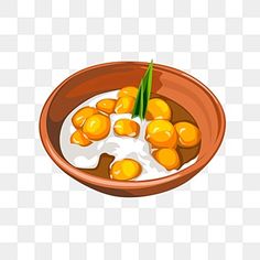 a bowl filled with eggs on top of a white table next to a green plant