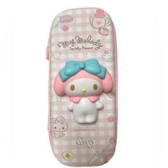 Sanrio My Melody Zipper Pencil Case W/ Squishy Melody New My Melody Pencil Case, Cute White Pencil Case With Pen Holders, Kawaii White Pencil Stationery, Cute Portable White Pencil Case, Kawaii White Pencil Case With Pen Slots, Cute Pink Portable Stationery, Cute Portable Pink Pencil Case, Portable White Stationery, White Portable Kawaii Pencil Case