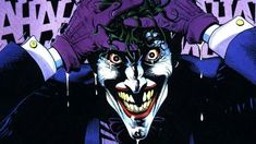 the joker from batman comics with his hands on his head