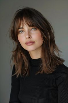 40 Hairstyles for Straight Hair to Make You Stand Out 15 Straight Bangs Styling, Straight Hair Soft Layers, Long Chin Hairstyles, Piecy Bangs With Long Hair, Hair Up Bangs, Straight Hairstyles Bangs, Haircuts For Growing Out Bangs, Trendy Haircuts 2024, Long Straight Hair With Curtain Bangs