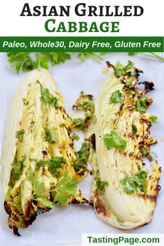 Grilled Cabbage with Asian Lime Dressing {Paleo, Whole30} — Tasting Page Napa Cabbage Salad, Vegetarian Grilling Recipes, Asian Cabbage, Bbq Grilling Recipes, Vegan Bbq Recipes, Vegetarian Grilling, Grilled Cabbage, Vegetarian Bbq, Bbq Recipes Grill