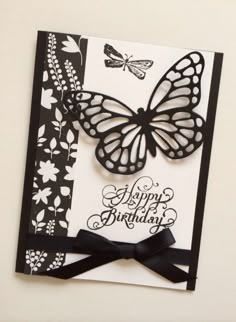 a birthday card with a butterfly on it