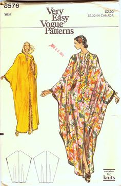 an image of a woman's dress and shawl pattern from the 1970 sewing book very easy yogure patterns