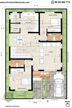 the floor plan for a house with two levels