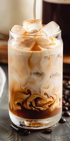 Lavender Honey Iced Coffee [15 Minutes] - Chasety Lauracore Aesthetic, Fancy Iced Coffee, Coffee Drink Aesthetic, Honey Iced Coffee, Iced Latte Aesthetic, Aesthetic Honey, Korean Drink, Iced Coffee Aesthetic, Lavender Coffee